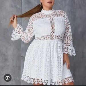 Cream Long Sleeve Bell Sundress for Wedding Guest